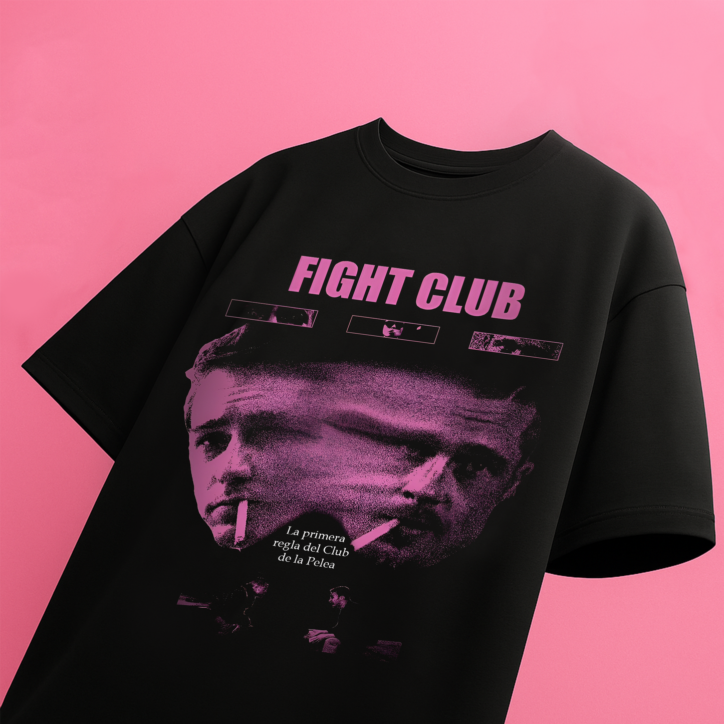 BLACK FIGHT CLUB RETRO FILM T-SHIRT