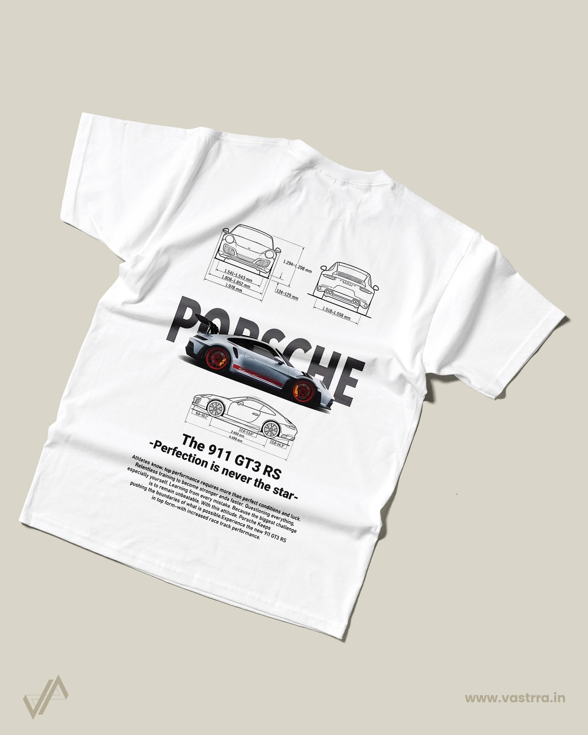 WHITE PORCHE T-SHIRT