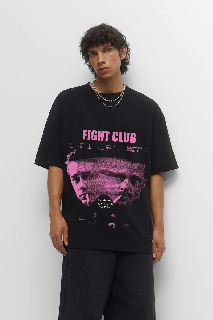 BLACK FIGHT CLUB RETRO FILM T-SHIRT