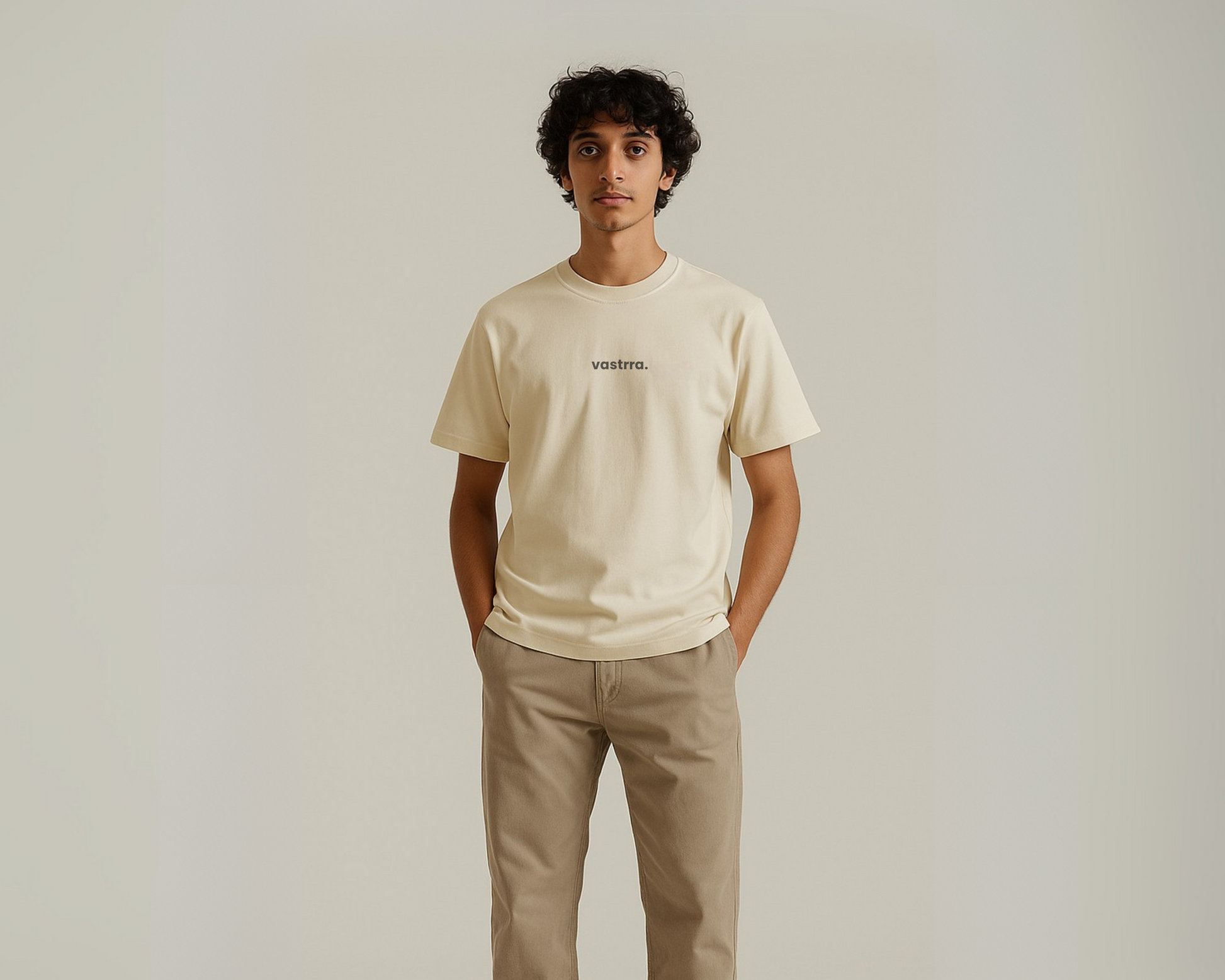 Heavy Oversized T-shirt — Beige