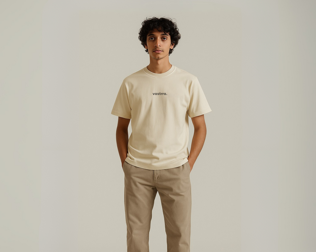 Heavy Oversized T-shirt — Beige