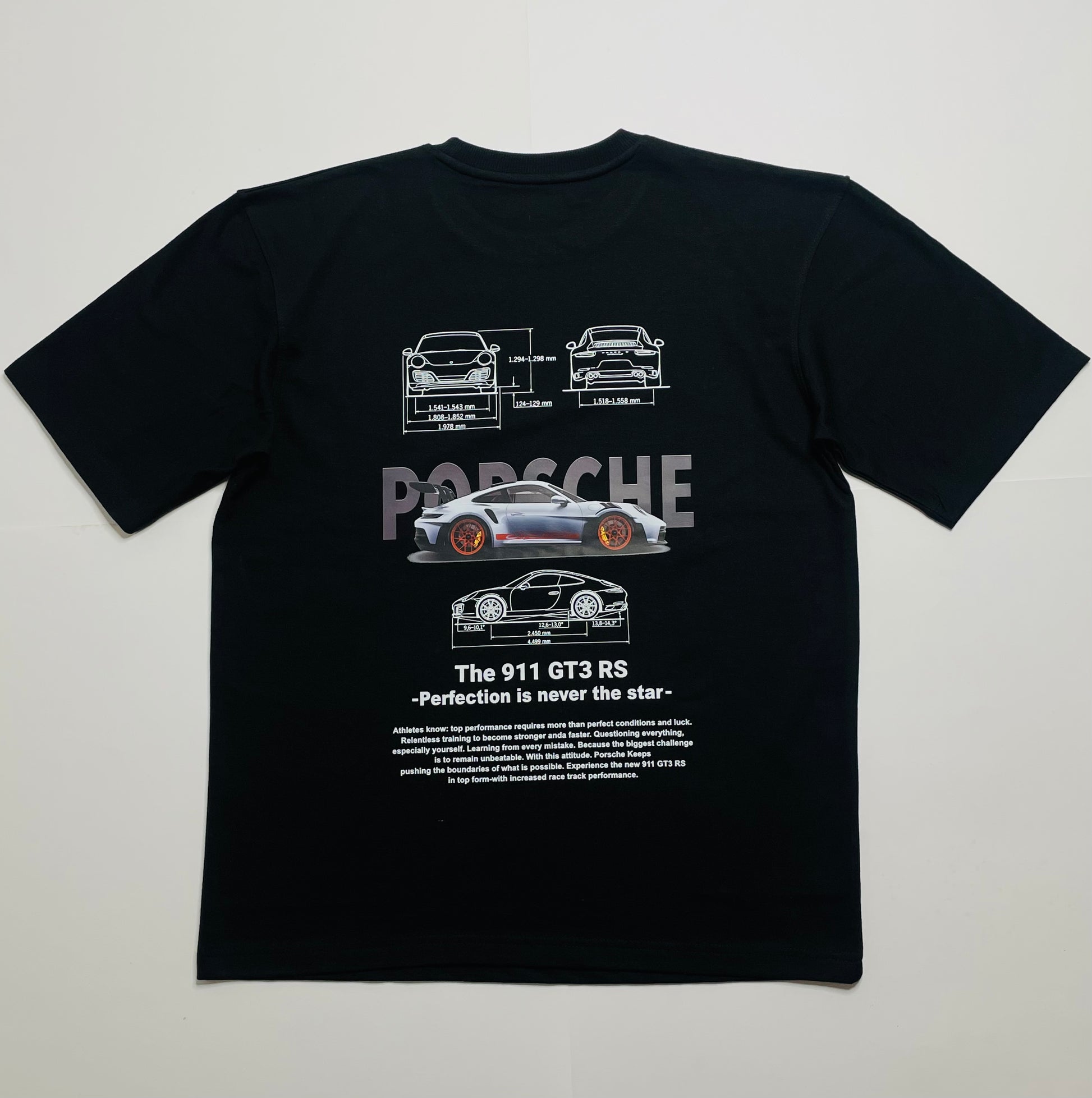 Heavy Oversized T-shirt — PORSHE BLACK
