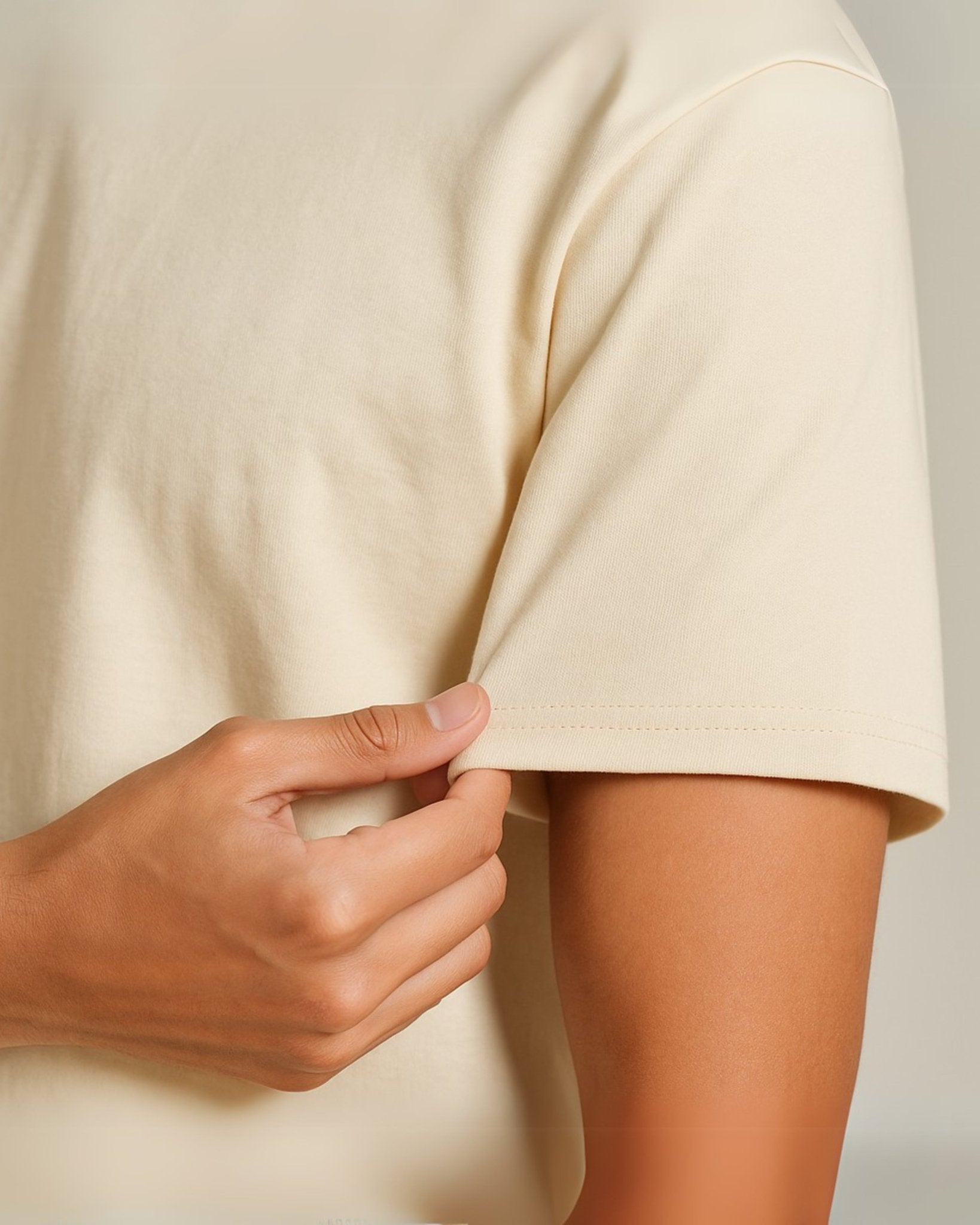 Heavy Oversized T-shirt — Beige