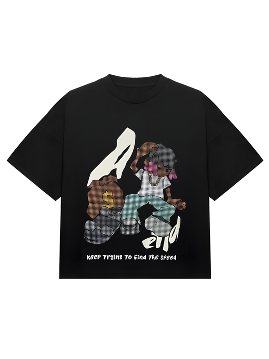 BLACK PIXEL HUSTLE T-SHIRT